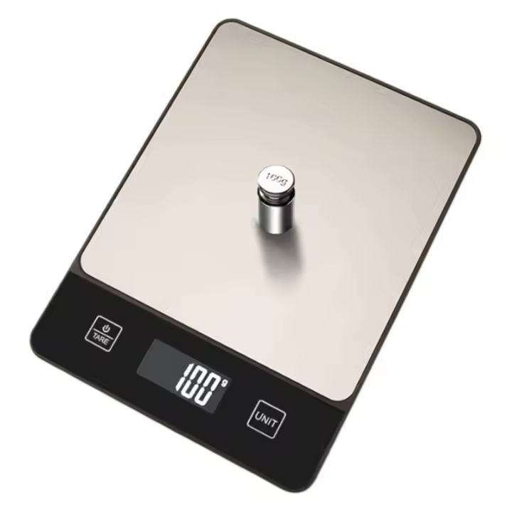 Báscula digital de bolsillo, fácil de transportar Báscula digital electrónica recargable de 10kg/1g, báscula eléctrica de cocina de acero inoxidable for hornear, precisión de gramos - 1