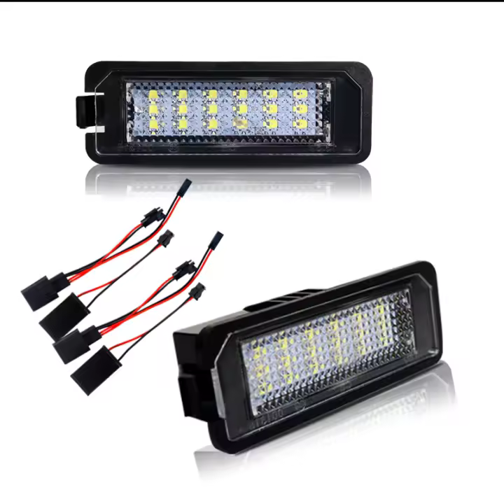 Luces De Placa LED Para VW GTi Golf 4 5 6 7 MK4 MK5 MK6 MK7 Passat B7 CC EOS Scirocco Beetle Con Canbus 2PCS Instalación Directa - 1