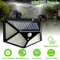 Lámparas Solares Para Exterior Con Sensor De Movimiento PIR 100 LED Impermeables Para Decoración De Jardín Y Farol De Calle - details 1