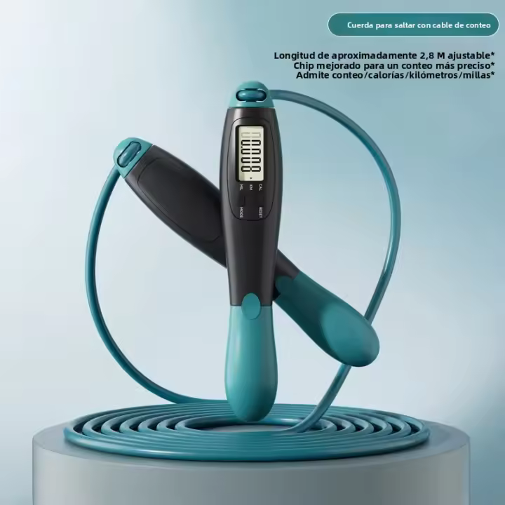 Cuerda De Saltar Ajustable Para Ejercicio De Fitness Y Gimnasio Con Contador Electrónico Para Adultos Y Estudiantes Equipamiento Deportivo Para Casa Y Entrenamiento Cardio - 1