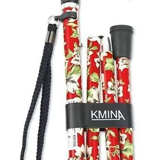 Kmina Pro Baston Plegable Flores Rojo 1Ud - 1