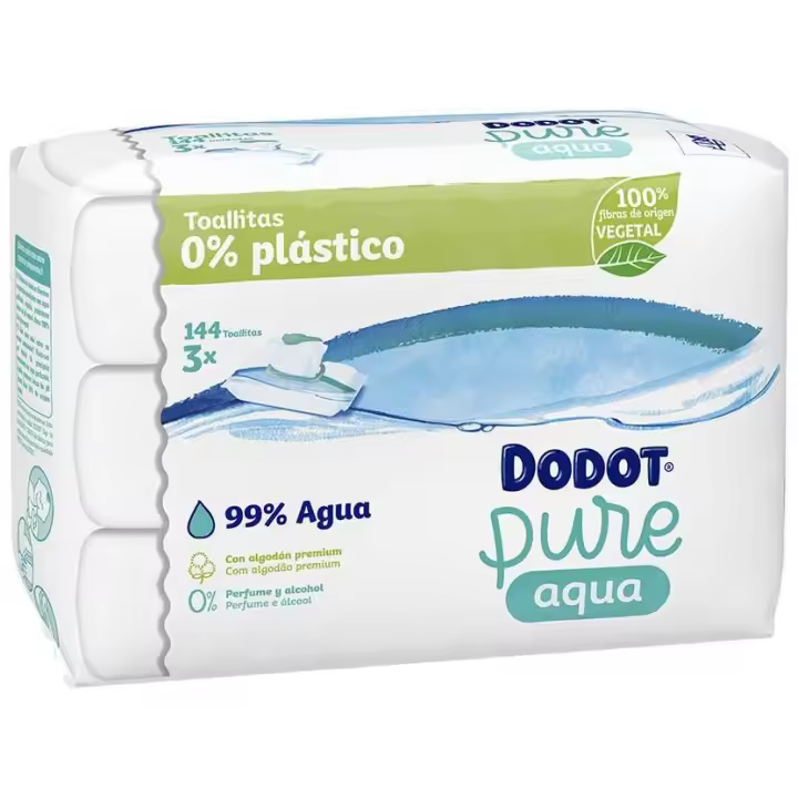 Dodot Pure Cuidado Total 99% Agua Toallitas Húmedas 144 U - 1