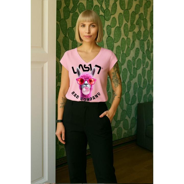 Lasal Marcas Mujer Ropa Camisetas y tops Lasal mujer Lasal mujer camisetas  VITAMINE 5.0 - Camiseta mujer - Lasal - Llama rosa