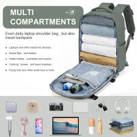 Mochila De Viaje Impermeable Para Mujer Con Compartment Para Notebook Mochila Casual Para Hombres Y Niños Bagaje De Cabina Para Avión - details 2