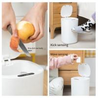 Bandeja De Basura Inteligente Con Sensor Automático Cubierta De Inclinación Para Clasificación Del Desperdicio Para El Hogar Y La Oficina Cocina Y Baño - details 1