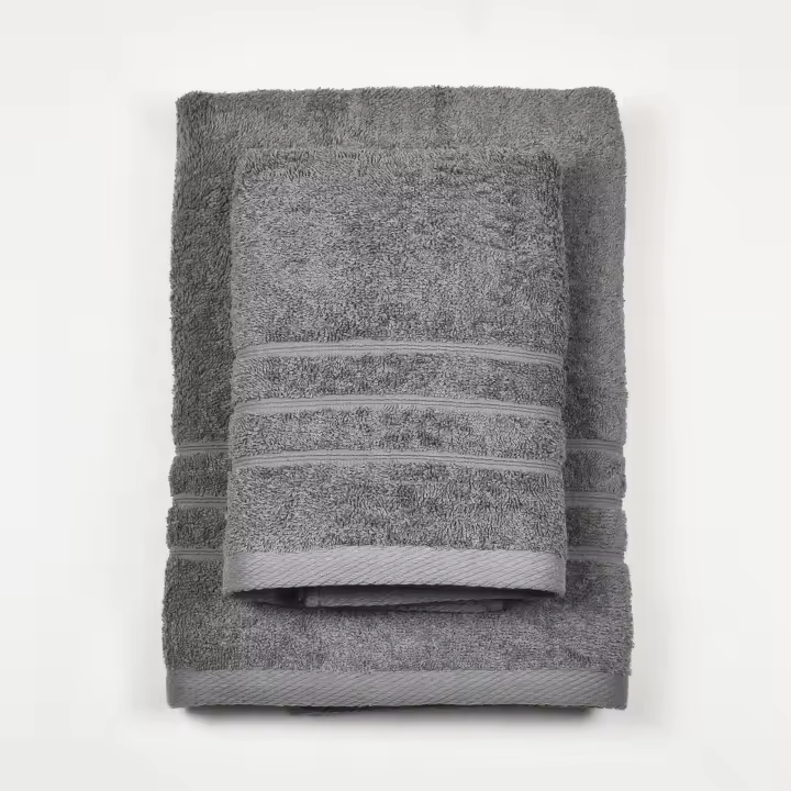 CASTMA GARANTIA DE ALTA CALIDAD - Juego de 2 Toallas de Baño Beige de Alta Calidad en Algodón 100% - Tamaños Lavabo y Baño - 450grs/m2 - Suaves, Absorbentes y Resistentes - 1