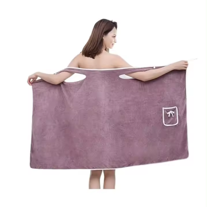 Toalla De Baño Para Mujer Y Niñas Toalla De Playa Y Spa Rápida Secado Ropa De Baño Paja Microfibra Absorbente Máquina Lavable - 1