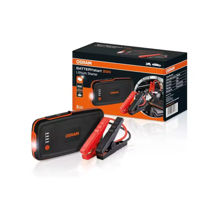 Osram Battery Start 200 OBSL200 Arrancador de Litio 6.000 mAh Para Vehículos con Motor de Gasolina hasta 3l - 1