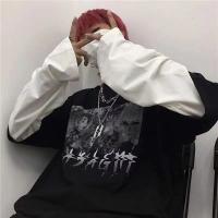 Camiseta Oversized Y2K Emo Para Hombre Verano Estilo Coreano Harajuku Streetwear Dark Academia Hip Hop Alt Con Mangas Largas - details 2