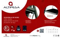 EasySpeed Escalera Plegable,Escalera 2 Peldaños,Antideslizante Escaleras Puede Soportar 150 kg,Acero Inoxidable Escalera Ligera y Portátil,Ideal para La Cocina, El Baño o El Dormitorio, Color Gris, Certificado EN-14183 - details 1