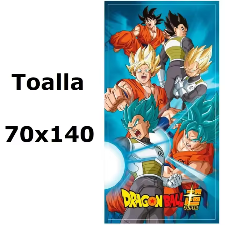 Toalla de playa Dragon Ball Z,Toalla de baño Dragon Ball Z,MICROFIBRA 100% POLYESTER,MEDIDAS 70x140cm,cm,fespu - 1