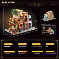 Bloques De Construcción MOC 1488pcs Librería Mágica Decoración De Estante De Libros Miniatura Casa Modelo Juguete Para Adultos - details 4