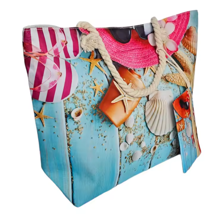 Kebedo Moda Bolso Grande de Viaje Multicolor para Mujer Bolsa de Playa Con Monedero Verano Vacaciones - 1