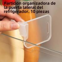 Organizador Multifuncional Para Puerta Lateral De Nevera 10 Piezas Divisores Para Gestión Espacial Personalizada Material Plástico Estilo Moderno - details 2