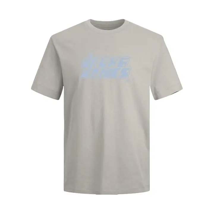 Jack&Jones – Hombre – Beige – Camiseta Manga Corta, Print Central, Algodón, Corte Regular - 1