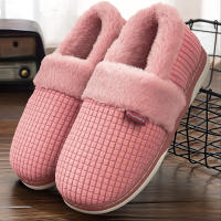 Zapatillas De Casa Para Mujer Invierno Antideslizantes Algodón Cálidas Plush Para Parejas Zapatos Internos Transpirables Talla Verdadera - details 13