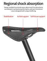Sillín De Bicicleta De Carbono UltraLigero MEROCA 157g 3D Impreso Para Carreras En Carretera Asiento Hueco Transpirable De Células De Panal - details 3