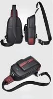 Bolsa De Hombro Para Hombre En Cuero Multi-funcional Deportiva Impermeable Para Correr Y Entrenar Bolsa Mensajera De Viaje Cruzable - details 17