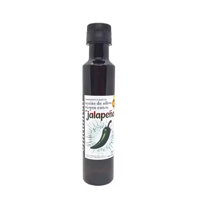 Villaolivo - Condimento  De Aceite De Oliva Virgen Extra Con Jalapeño 250ml   Salsa Picante - 1