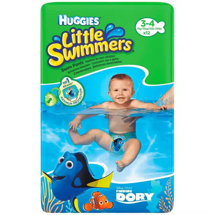 Huggies Pañal Bañador Talla 3-4 7-15 Kg 12 Uds - 1