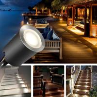 Kit de Luces LED Empotradas para Terrazas con Carcasa Protectora de  Luces LED para Terrazas Iluminación Impermeable IP67 para Jardines, 16 Luces Blancas para Jardines, Pisos, Cocinas - details 5