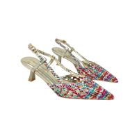Eva Zorteon-Sandalias de tacón (6cm)  caladas con puntera , Marca Tulipano. - details 9