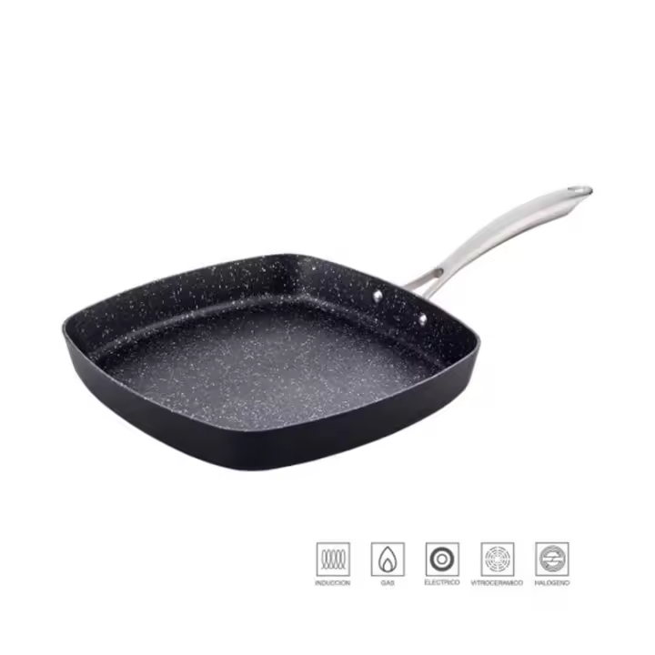 Grill San Ignacio antiadherente negro 28x28 cm - 1