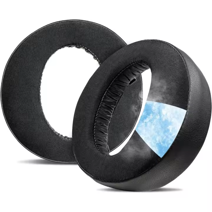 Mystic Almohadillas de Gel Refrigerante de Repuesto Auriculares Inalámbricos para Sony Playstation 5 PS5 Pulse 3D, Almohadillas para los oídos con Espuma para el Aislamiento del Ruido - 1
