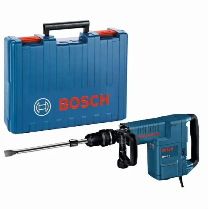 Bosch Professional GSH 11 E - Martillo demoledor (16,8 J, 10 Kg, portabrocas SDS max, en maletín)+ 10 PUNTEROS SDS MAX - 1