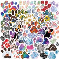 50PCS Pegatinas De Huella De Perro Y Gato Lindas Y Colores Vibrantes PVC Impermeables Para Decoración De Teléfonos Móviles - details 0