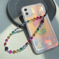 Cadenas De Teléfono Con Cristales Facetados Arcoíris Para Encanto De Teléfono Colorido Lanyard De Joyería Para Mujer Cadena De Móvil Bohemia - details 3