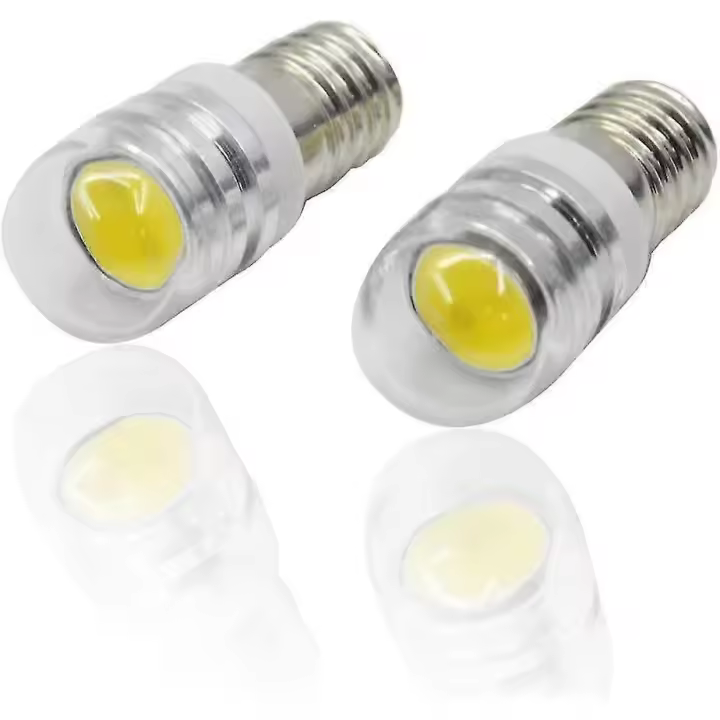 4 unids 12V E10 base socket bombilla led COB 1,5 W LED actualización reemplazo de la bombilla, 3000K blanco cálido - 1