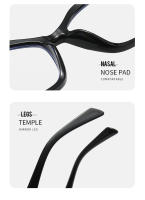 Gafas De Lectura Unisex Grandes Bloqueando Luz Azul Para Computadora Con Lentes De Polipropileno Estilo Cat Eye +1.0 a +4.0 - details 3