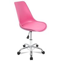 T-LoVendo Silla de Escritorio para Oficina Estudio Comedor Ergonómica con Ruedas Altura Ajustable Sin Reposabrazos - details 4