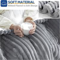 Edredón Eléctrico De 130*150Cm/50*60Inch Con Estampado De Rayas Flannel 6 Niveles De Ajuste De Temperatura Y 5 Niveles De Despido Automático Lavable - details 2