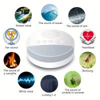 Sleep Sound Máquina de ruido blanco con sonidos calmantes naturales y función de memoria, máquina de ayuda para dormir-Dispositivo de Asistente de sueño portátil, sonido USB y temporizador de sueño para todas las edades - details 1