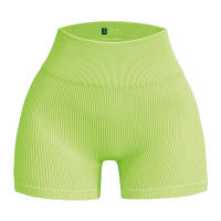 Pantalones De Yoga De Cintura Alta Pantalones De Fitness Para Correr Shorts De Tres Cuartos Sin Costuras En Azul Para Mujer - details 7