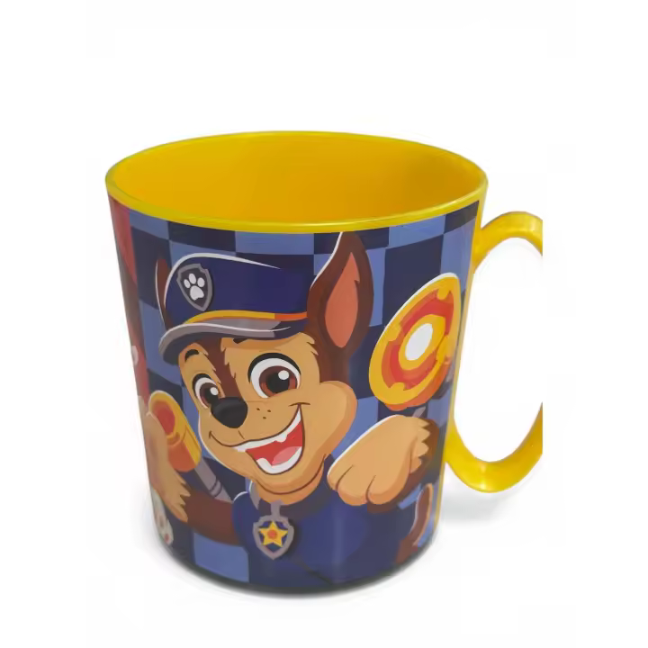 Paw Patrol - Taza vaso de 350 ml apta para microondas con diseño Patrulla Canina para niños y niñas, resistente y divertida para desayunos y meriendas - 1