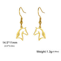 Pendientes De Cabeza De Caballo Vacío En Acero Inoxidable Moda Feminina Equestrian Deportiva Joyería Cowgirl Regalo Para Mujer - details 6