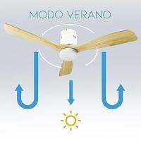 LEDME Ventilador de Techo Led Energy 58W Blanco con Mando a Distancia, Motor DC 40W+Luz Led 18W, 6 Velocidades, Función Verano-invierno, Temporizador - details 6
