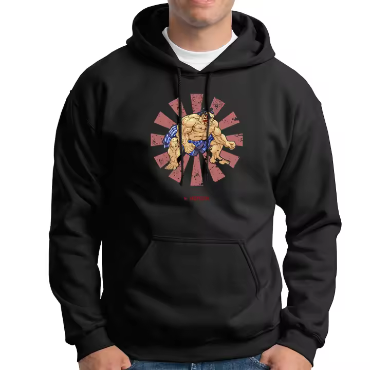 Sudadera con capucha Street Fighter. Ryu. Ken. M Bison. Vega. Blanka. Chunli. Guile. Dalshin. Honda. Zangief. Sagat. Balrog. Varios colores. Todas las tallas. - 1