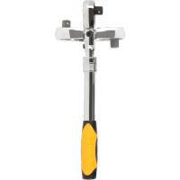 Llave de Carraca Reversible y Articulada con 3 Posiciones 175mm/200mm/225mm para Automoción  -  FORCH Cabeza Articulada con Bloqueo en 10 Posiciones y Dentado Fino  -  Carraca reversible articulada telescópica - Herramienta Extensible con Punto de Bloqueo - details 0