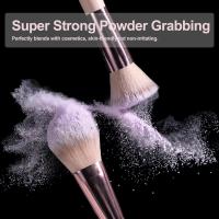 Juego de brozas de maquillaje de viaje, base en Polvo, correctores, Sombras de ojos, juego de maquillaje with Espejo de Luz LED, 14 piezas MINI brozas de maquillaje (APINK) - details 1