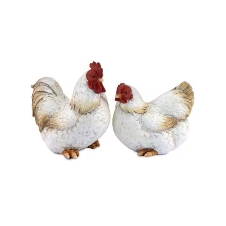 SIGNES GRIMALT Signes Grimalt Figura De Gallo Y Gallina Pequeñas 2 Unidades Colección Rústico Decoración - 1