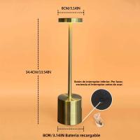 Lámpara De Mesa LED Recargable Táctil Simple Con Luz Nocturna Ambiental De Tres Colores Decoración Exterior Creativa Para Cama - details 2