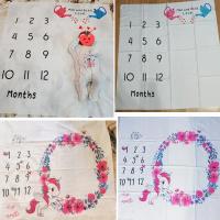 Mantel De Fotografía Para Bebés Recién Nacidos Accesorios De Fotografía Niño Y Niña Calendario De Logros Infantiles Material Suave Para Juegos Y Fotos - details 1