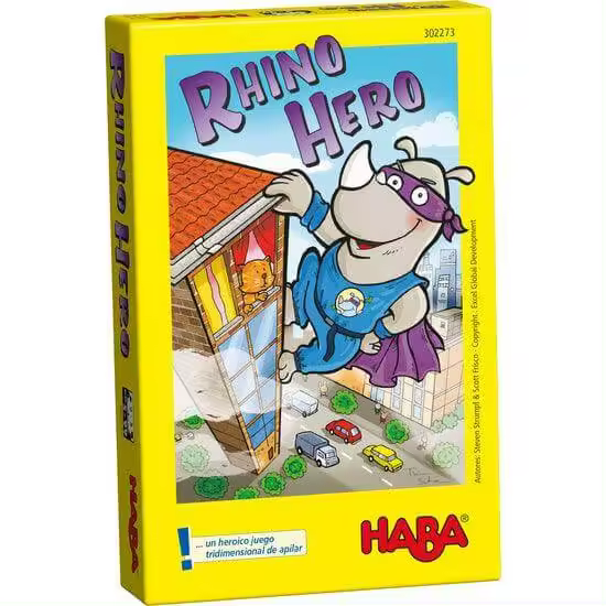 Juego de mesa Rhino Hero - Diviértete construyendo la torre más alta - Editorial Haba - 1