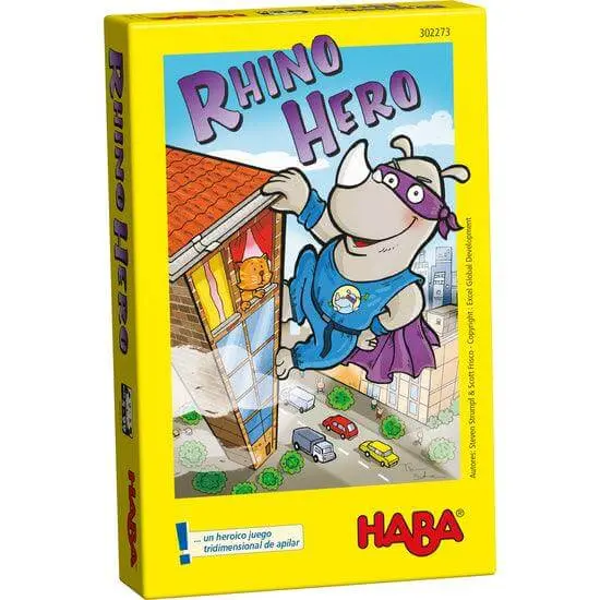 Juego de mesa Rhino Hero - Diviértete construyendo la torre más alta - Editorial Haba - 1