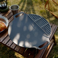 Sartén De Barbacoa Coreana Multiusos Antiadherente Para Panqueques Redondos Viajes Camping Fritura Plancha Herramienta De Barbacoa Para El Hogar - details 20
