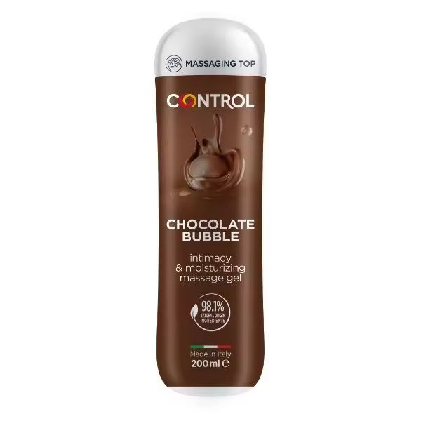 Control Gel Chocolate 200ML - Gel de Masaje Ultra Sensorial - Estimulante con Aroma a Chocolate - 1